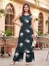 Naisha K 941 Rayon Discharge Printed Kurti With Bottom Exporters In India